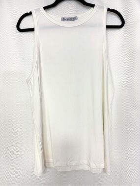 Michelle Mae Ribbed White Tank Top Size 1XL
